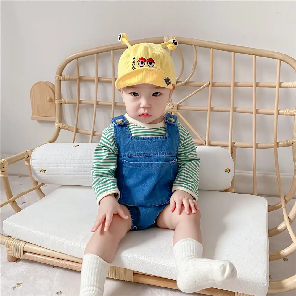 Baby Denim Jumpsuit With Shoulder Straps