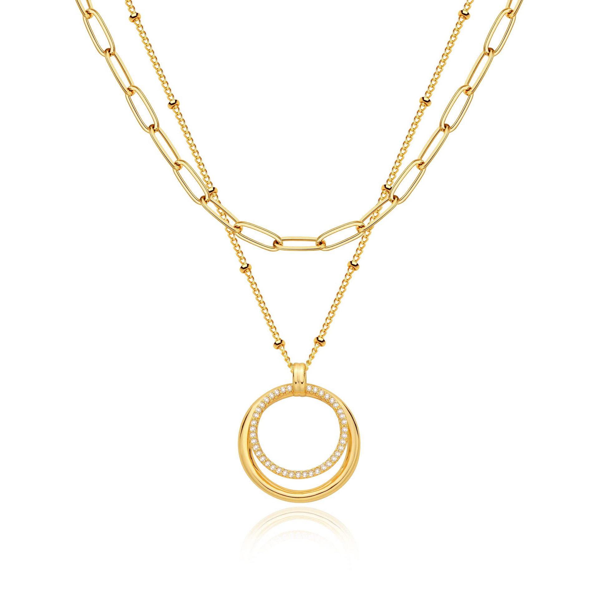 Fashion Simple Women's New Layered Pendant Necklace