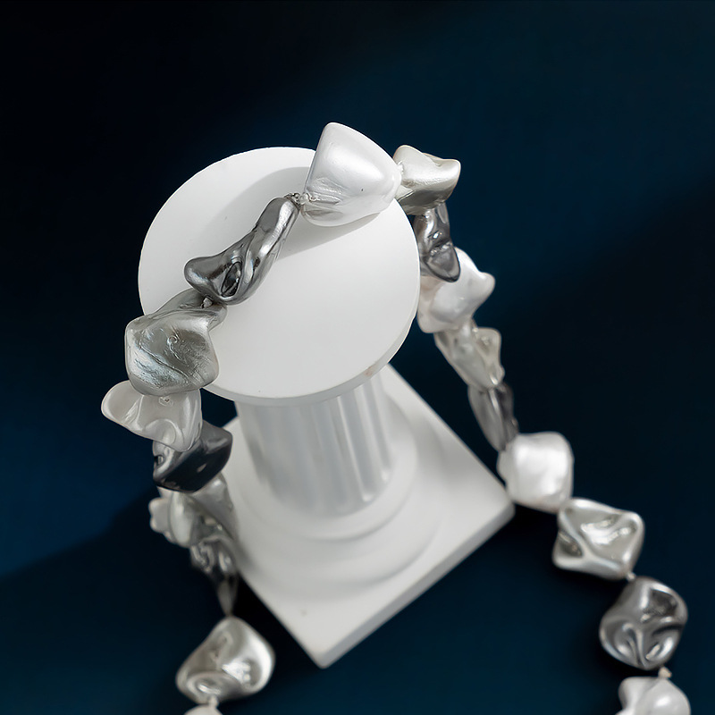 Fashionable Irregular Baroque Pearl Necklace Colorfast High-end Versatile Sensitive