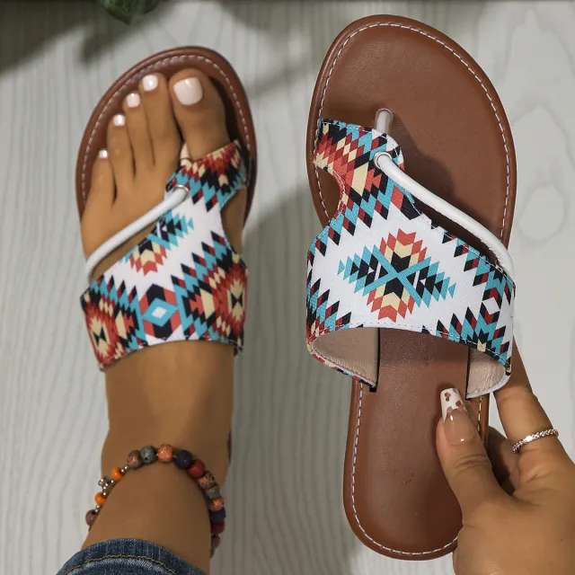 Women's Breathable Printed Toe Covering Plus Size Sandals Color 39 - Shop at LoveMi