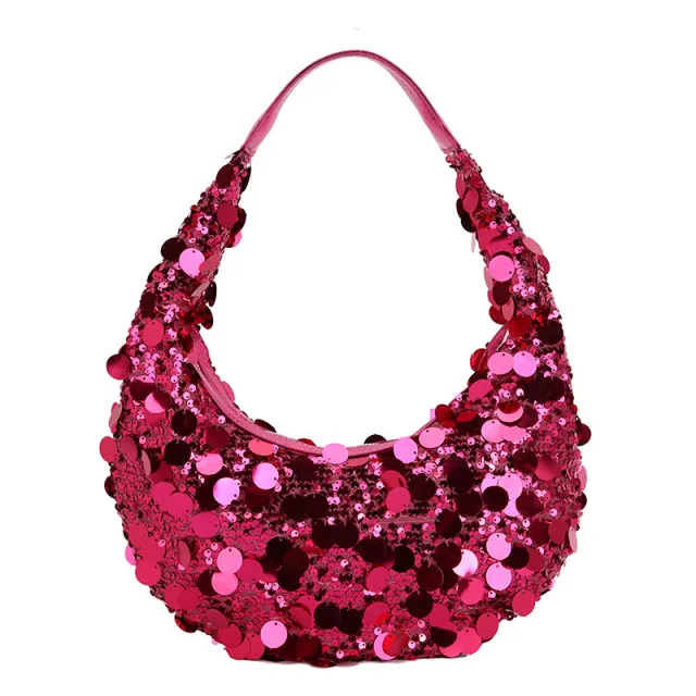Affordable Luxury Fashion Colorful Sequins Dinner Bag Women's New Rose - Shop at LoveMi