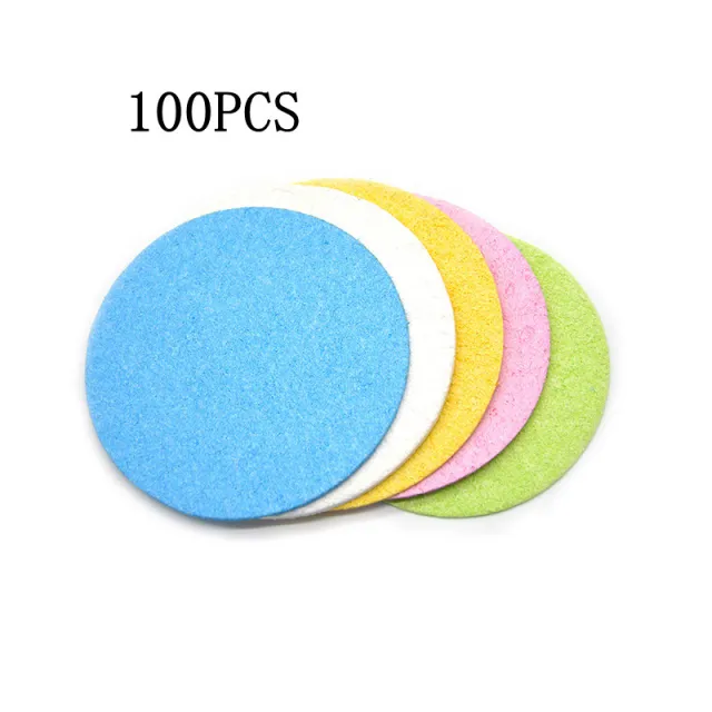 Compressed Wood Pulp Cotton Facial Cleaning Puff Deep Cleaning Round - Shop at LoveMi