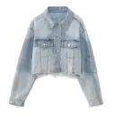 3504 Short Denim Coat-L
