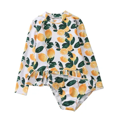 Children's Swimsuit Female Sun Protection Girls' Two-piece
