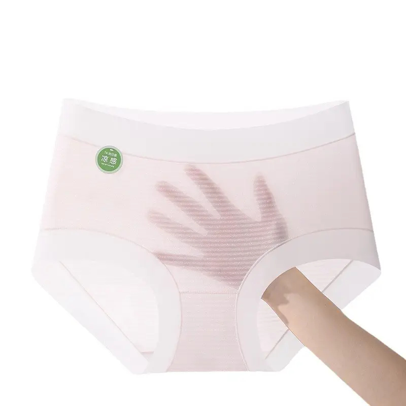 Summer Ultra-thin Striped Underwear Women's Cotton 7A Antibacterial Crotch