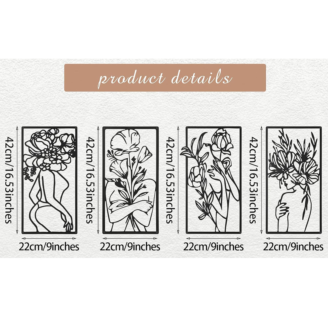 Human Body Partial Wall Decorative Painting Iron Crafts Ty535604 - Shop at LoveMi