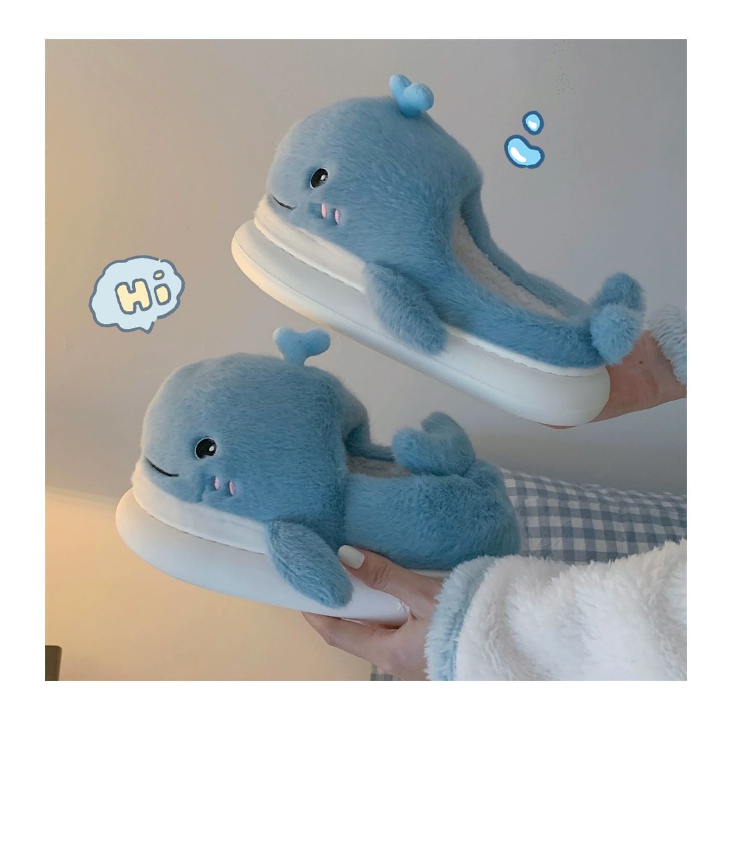 Title 7, Creative Cartoon Plush Dancing Whale Cotton Sli...