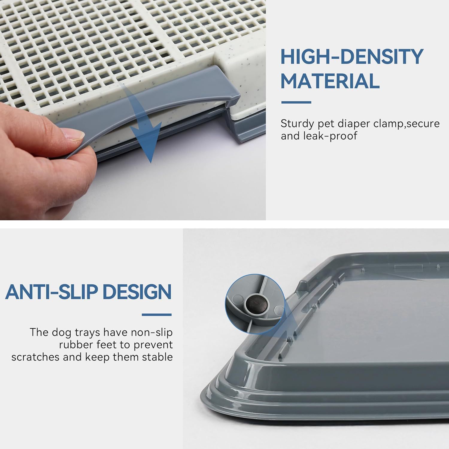 Mesh Dog Potty Training Tray with Wall Mount Clip - Portable Puppy Toilet Pad Holder for Indoor Use detail photo 10