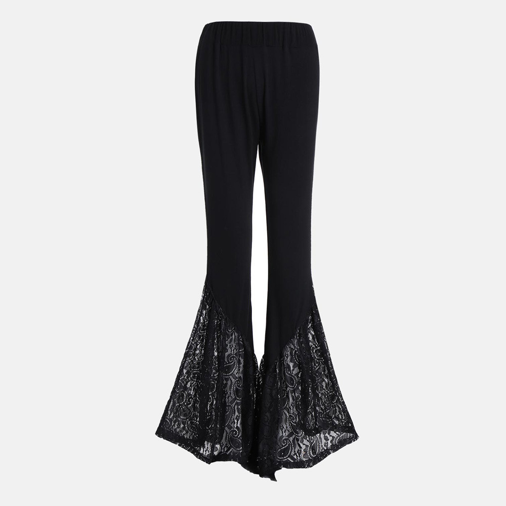 Women's Knitted Lace Bell-bottom Pants