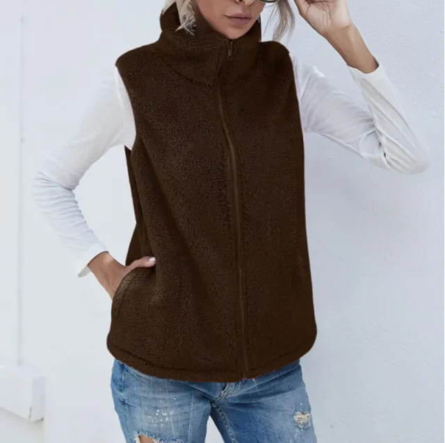 European And American Coat Loose Plaid Fur Cardigan Brown - Shop at LoveMi
