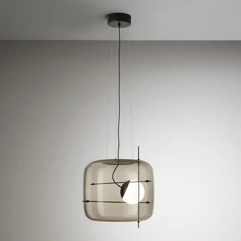 Creative Art Modern Minimalist Glass Bedroom Bedside Chandelier