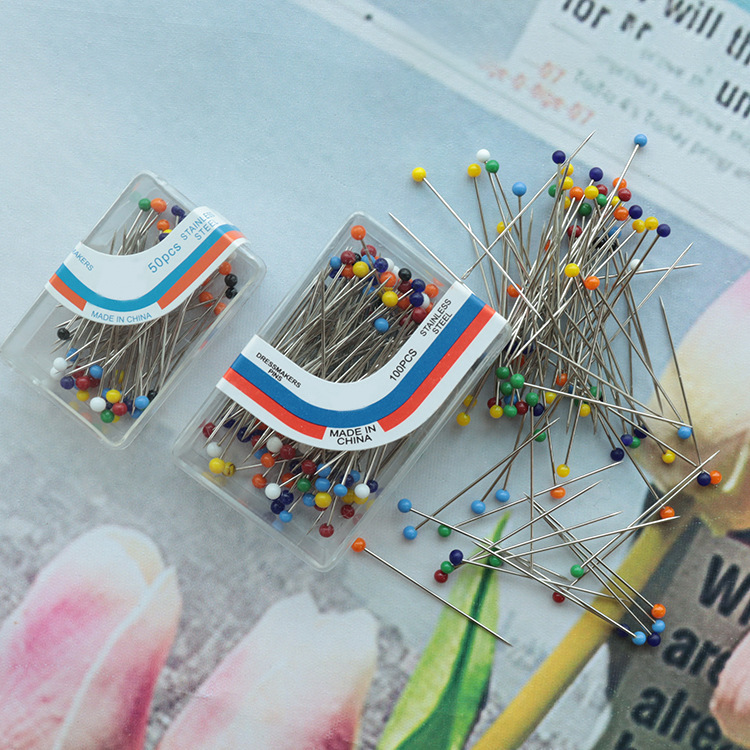 Colorful Tailors Pins For Hand Draping Available In Small And Large Sizes For Clothing