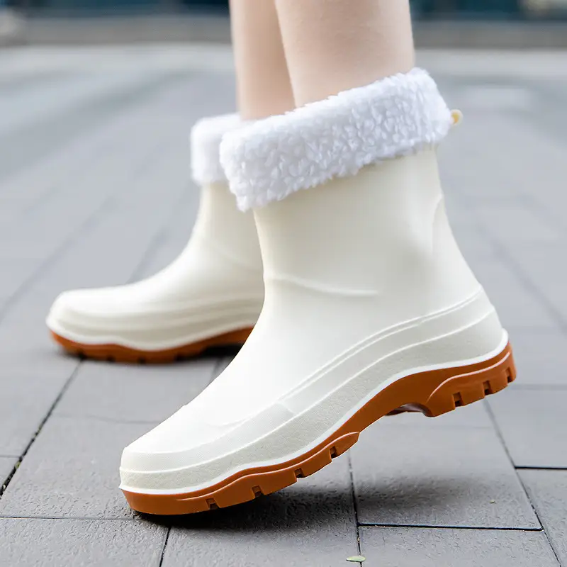 Female Short Non-slip Waterproof Rubber Shoes