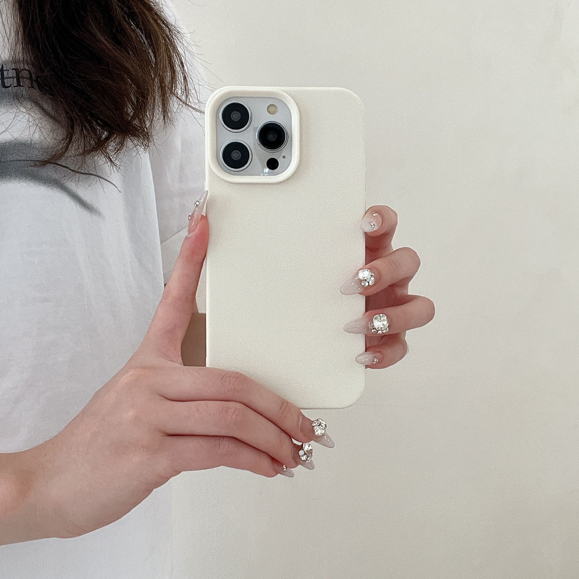 Simple Faux Leather Textured Soft Case