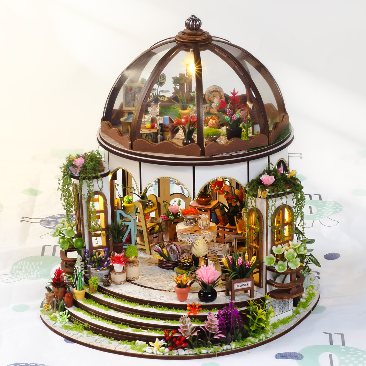 Creative DIY Handmade Fairy Garden Cottage Model Puzzle Toy