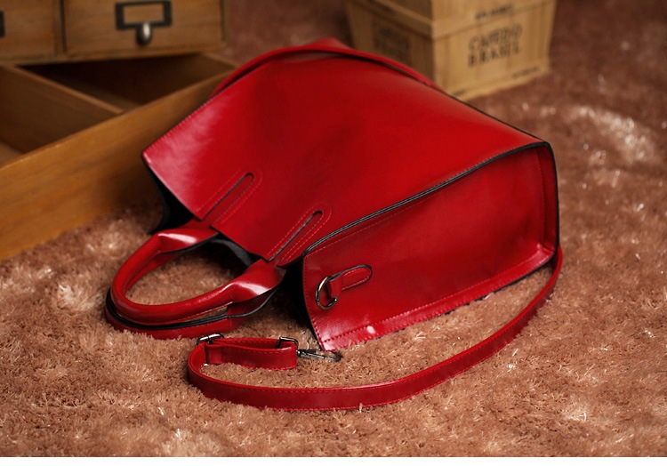 Title 12, Simple leather versatile one-shoulder messenger...