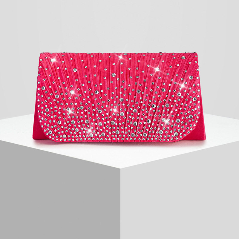 New Womens Diamond-embellished Evening Clutch Crossbody Bag