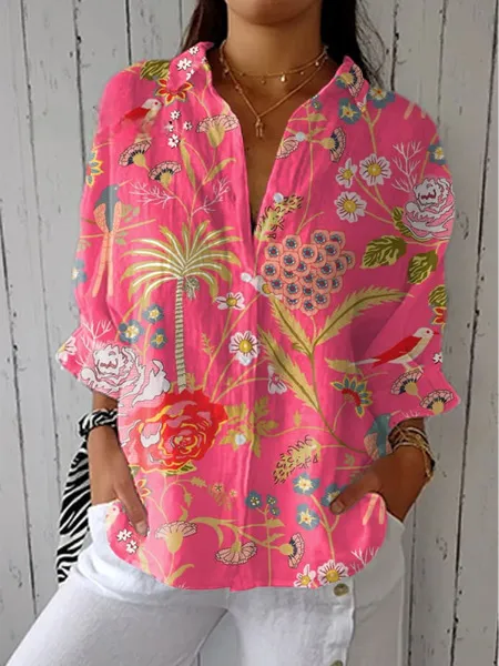 Women's Creative Fashion 3D Printing Lapel Casual Shirt 1224441 Sx2617 - Shop at LoveMi