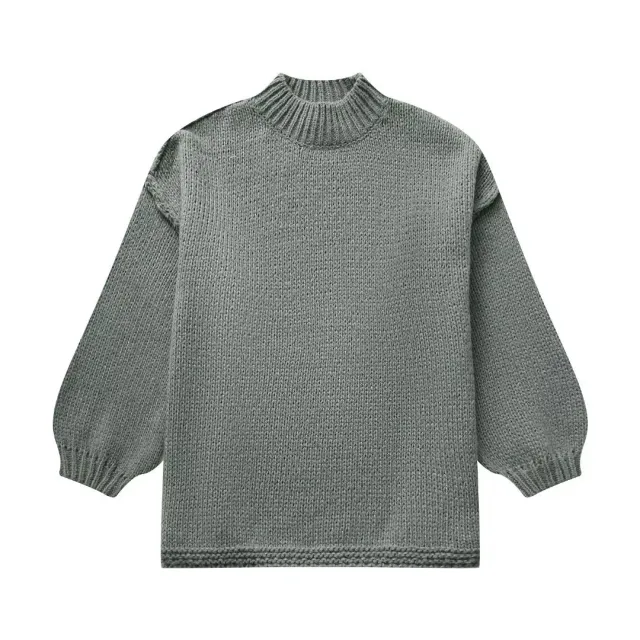 Temperament Crew Neck Simple Style Thin Sweater Army Green - Shop at LoveMi