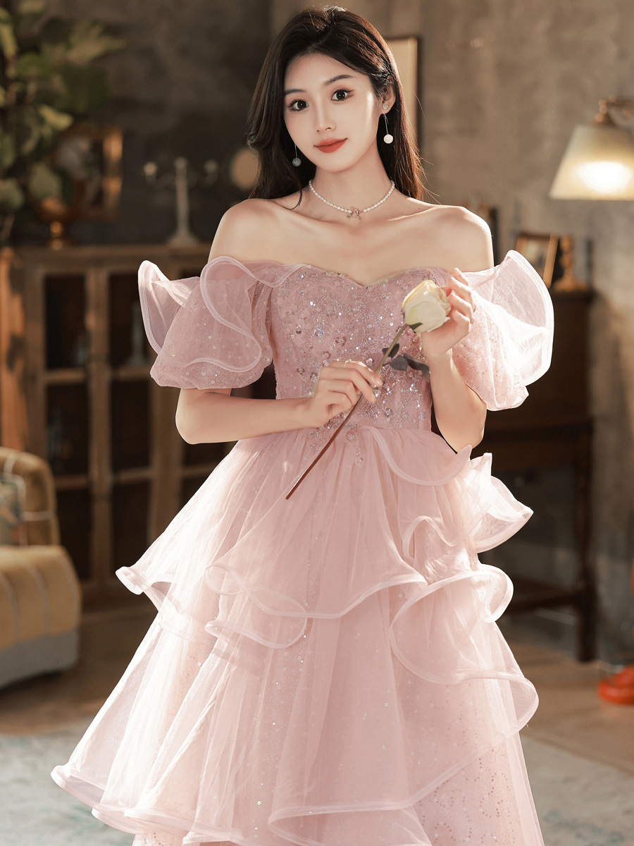 Socialite Style Host Art Exam Super Fairy Engagement Banquet Dress