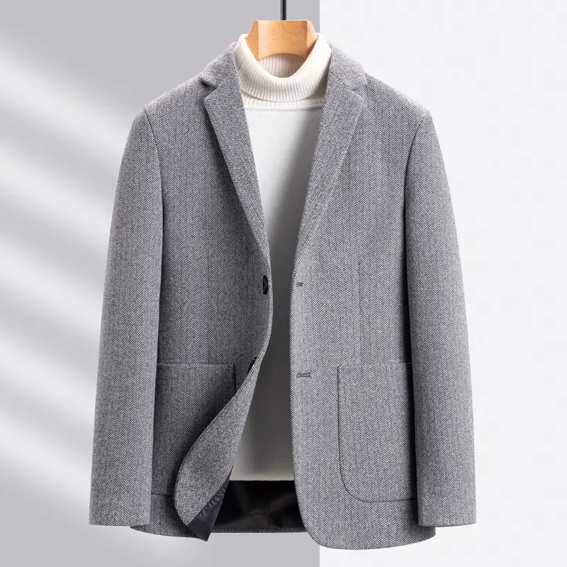 Mens Casual Wool Versatile Suit Jacket