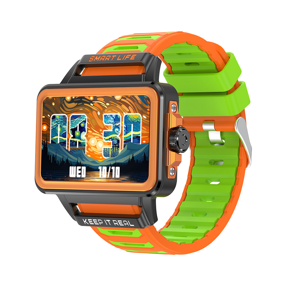 Black Green Orange Strap