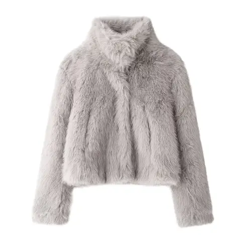 Women's Fashion Simple Leather Fur Coat