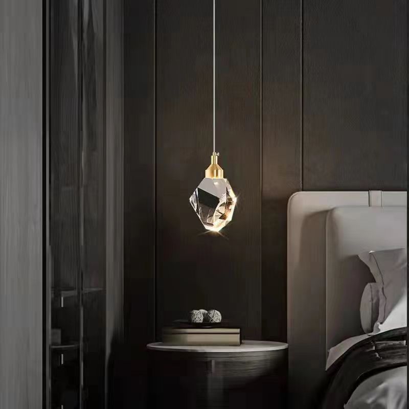 Bedroom Bedside Chandelier Modern Minimalist Aisle Corridor Crystal Lamp
