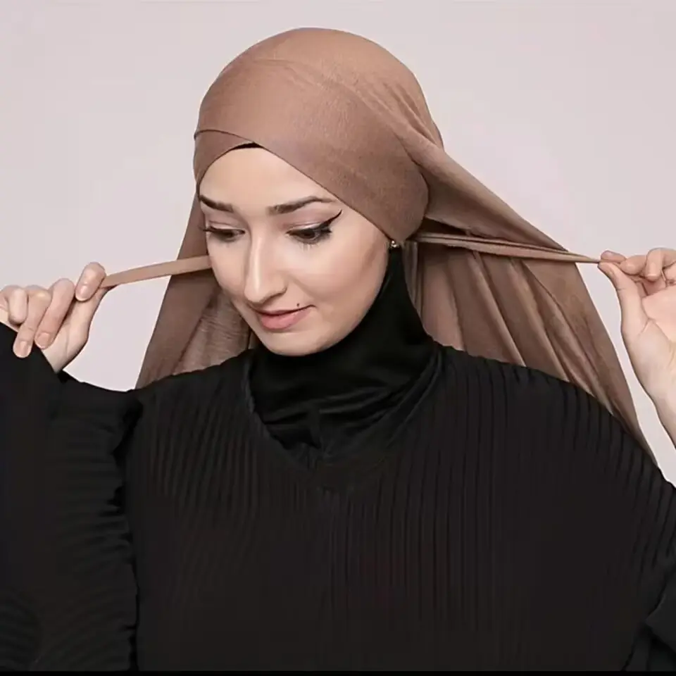 Solid Color Single Layer Cross Stretch Scarf
