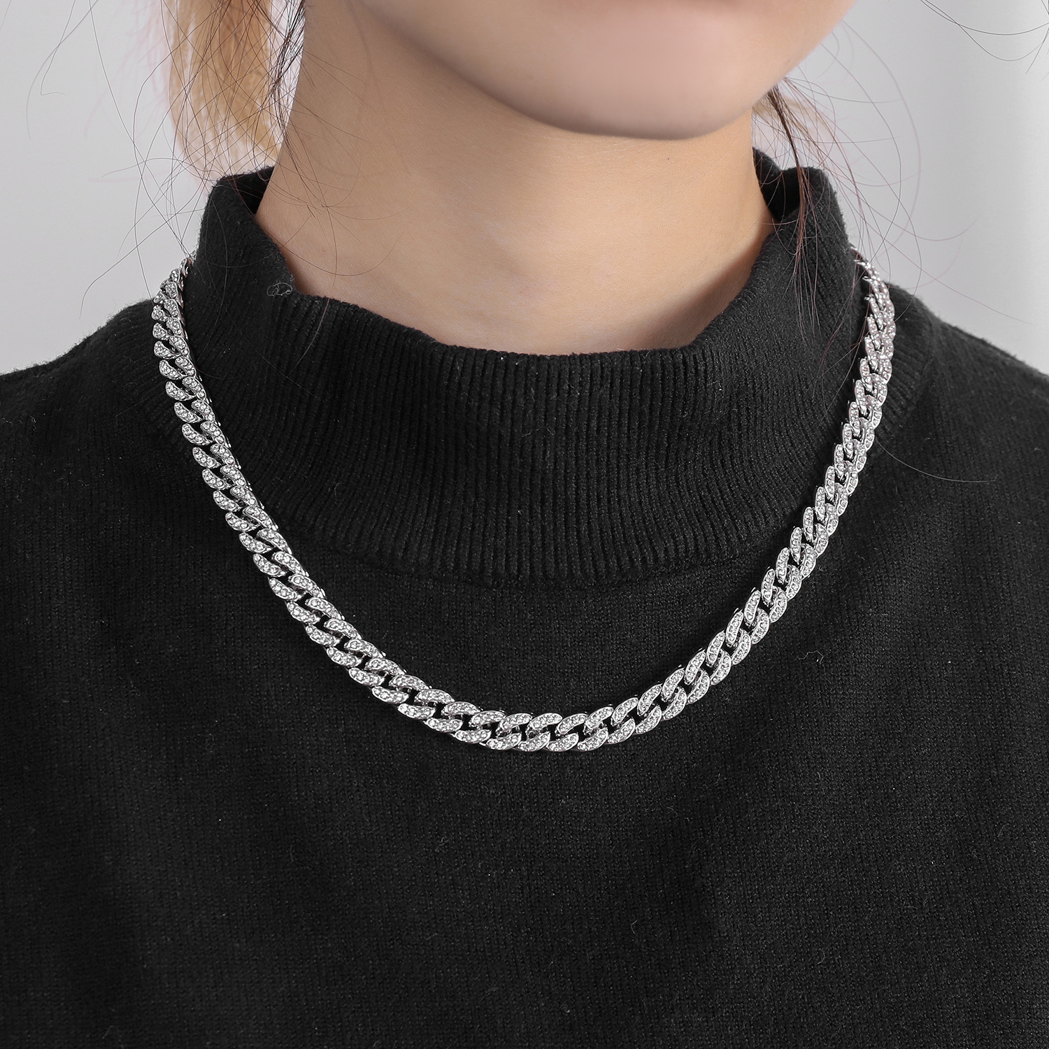 Simple Alloy Chain Men's And Women's Necklaces Hip Hop