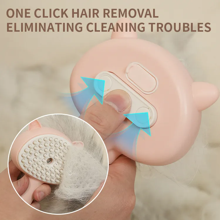 Hair Cleaning Brush With Mist Multifunctional Cat Grooming Brush Rechargeable Self Cleaning Slicker Brush For Pets Dogs & Catsb Pet Products – image 10