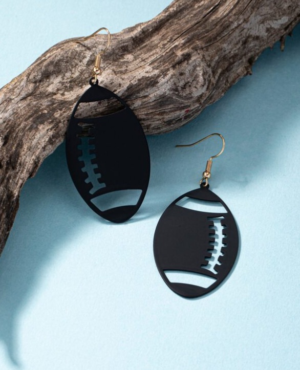 Ornament Rugby Elegant And Personalized Earrings