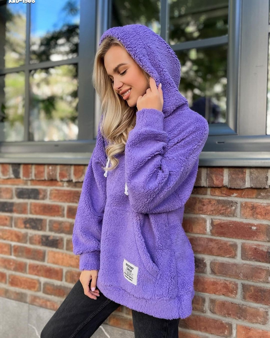 European And American Flannel Loose Long-sleeved Pullover - Image 7