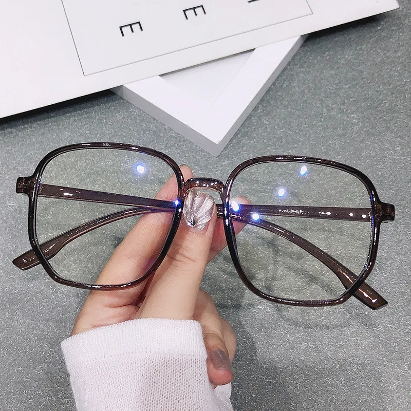 Title 7, Blue Ray Proof Fashionable Large Frame Glasses