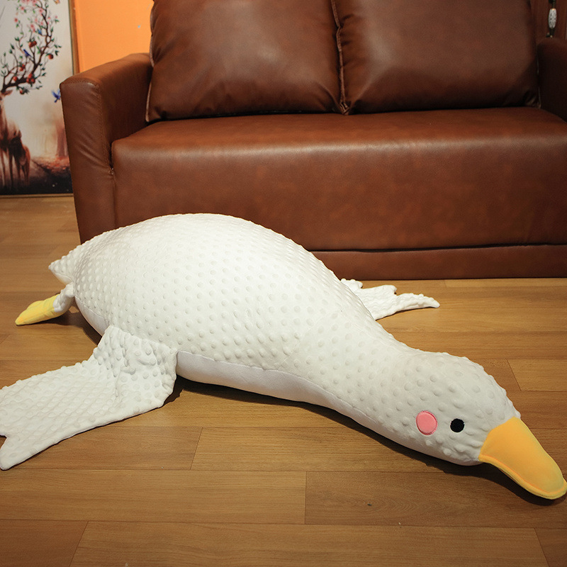Comfort White Goose Beanie Velvet Baby Comfort Anti-startle Exhaust Stuffed Toy Plane Pillow Cushion