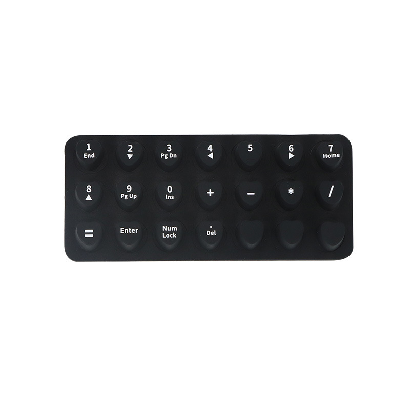 91 Button For Desktop And Notebook Computer Silicone Keyboard Stickers – Black Small Number Key