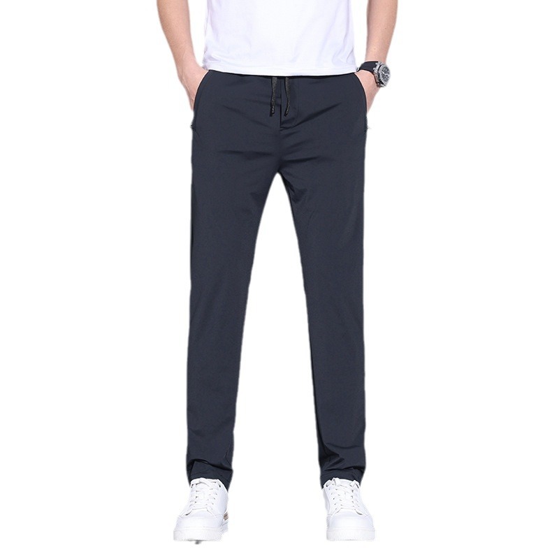 Summer Lightweight Ice-silk Pants Loose Straight Fit