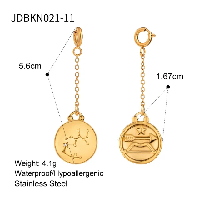 Stainless Steel Ornament Accessories Twelve Constellation Bikini Diy Pendant Jdbkn021 11 - Shop at LoveMi