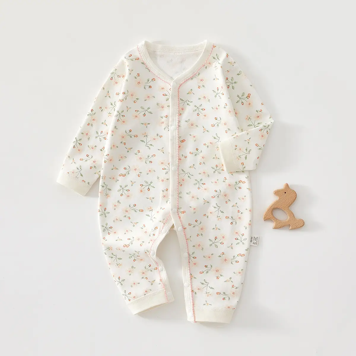 Baby's Pure Cotton Creative Simple Printed Jumpsuit