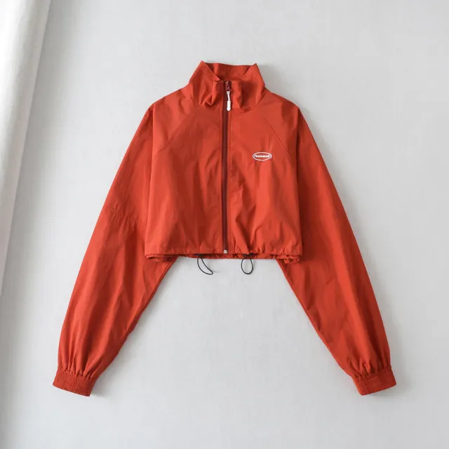 European And American Fashion Sports Style Stand Collar Zipper Cardigan Elastic Cuff Windproof Short Coat Red - Shop at LoveMi