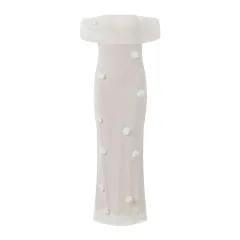 Flower Off-shoulder Dress Gentle Dress - White - View 1