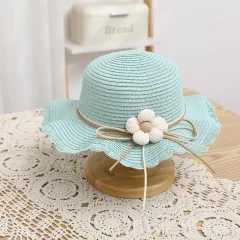 Girls' Sun-proof Sun Straw Hat Bag - Blue - View 1