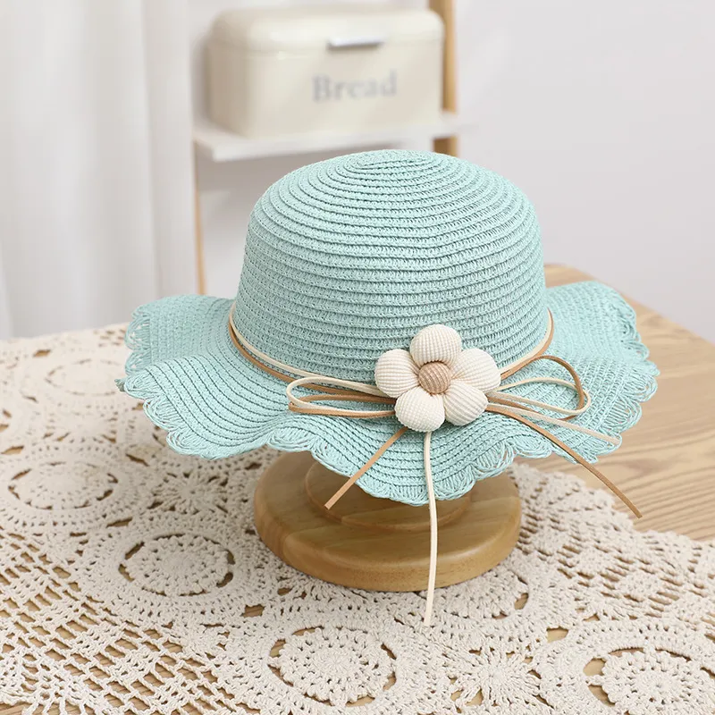 Girls' Sun-proof Sun Straw Hat Bag - Blue