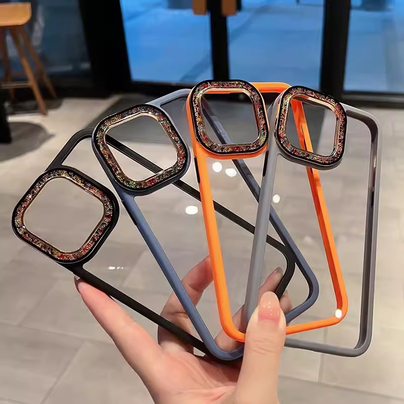 Capa cristal arco-íris contas lente proteção alta
