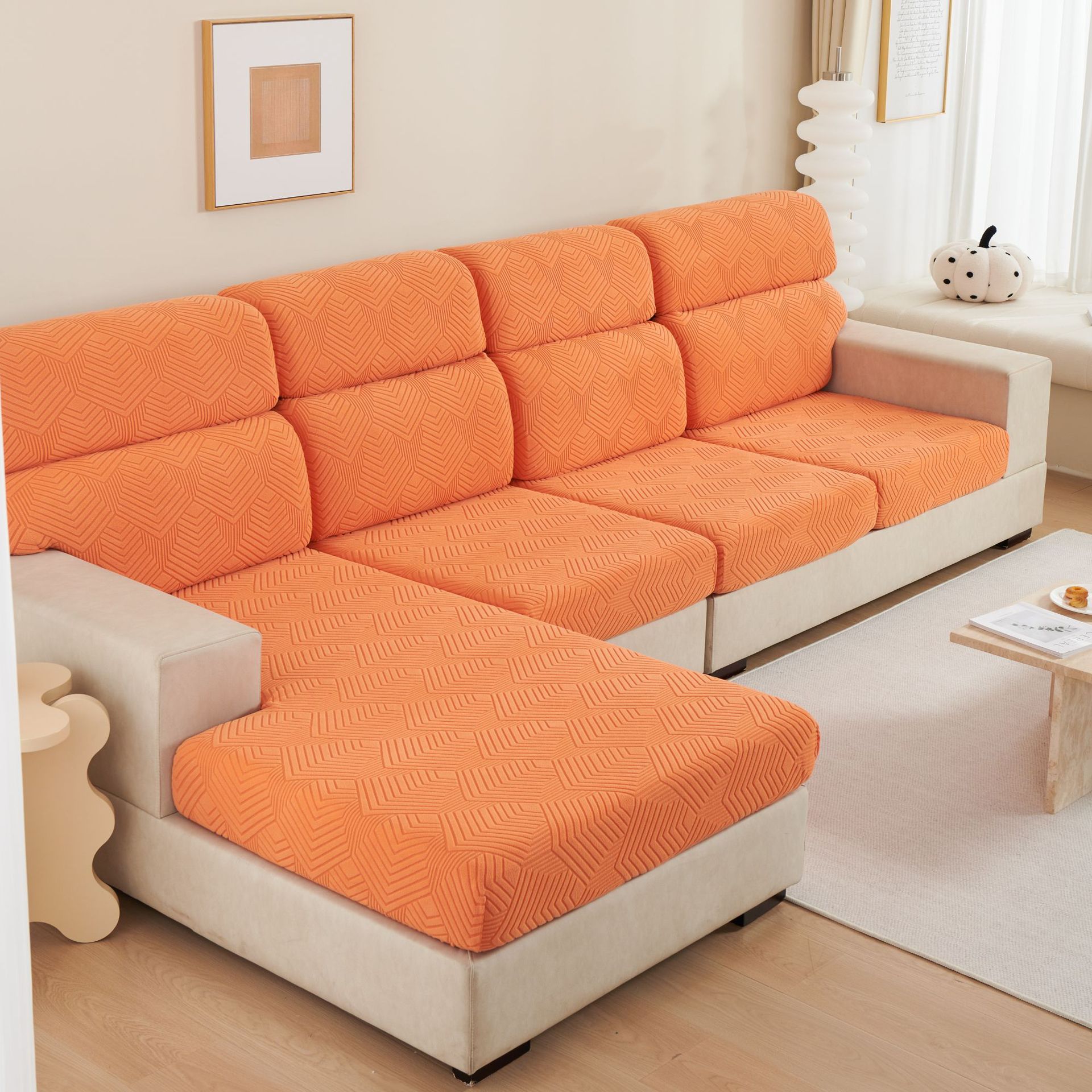 Time Sofa Gray Orange