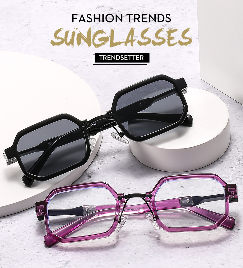 Title 9, Retro Square Small Frame Fashion Sunglasses