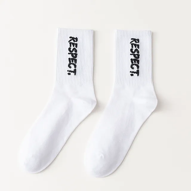 Tube Socks Black And White Checkerboard Sport Letters A7 - Shop at LoveMi