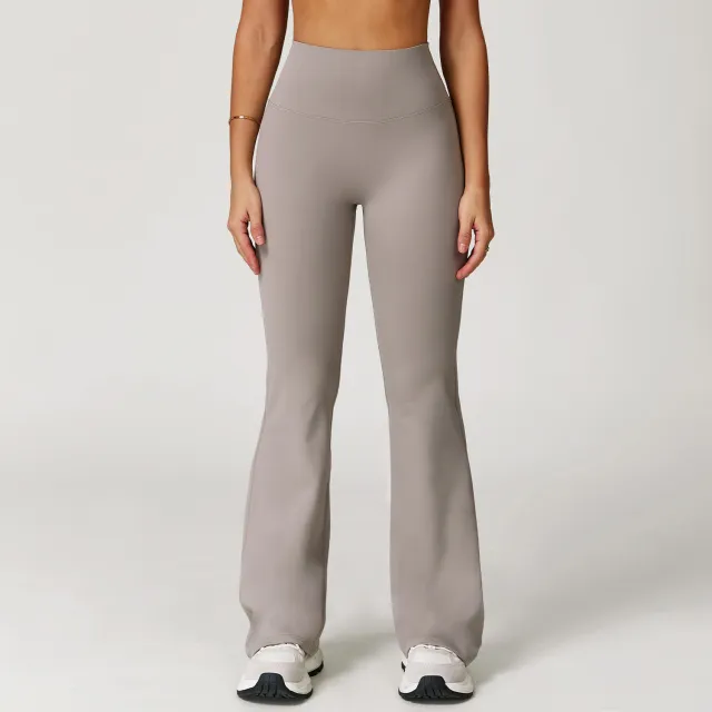 Nude Feel Casual Flared Pants Wide Leg Slimming Women Linen - Shop at LoveMi