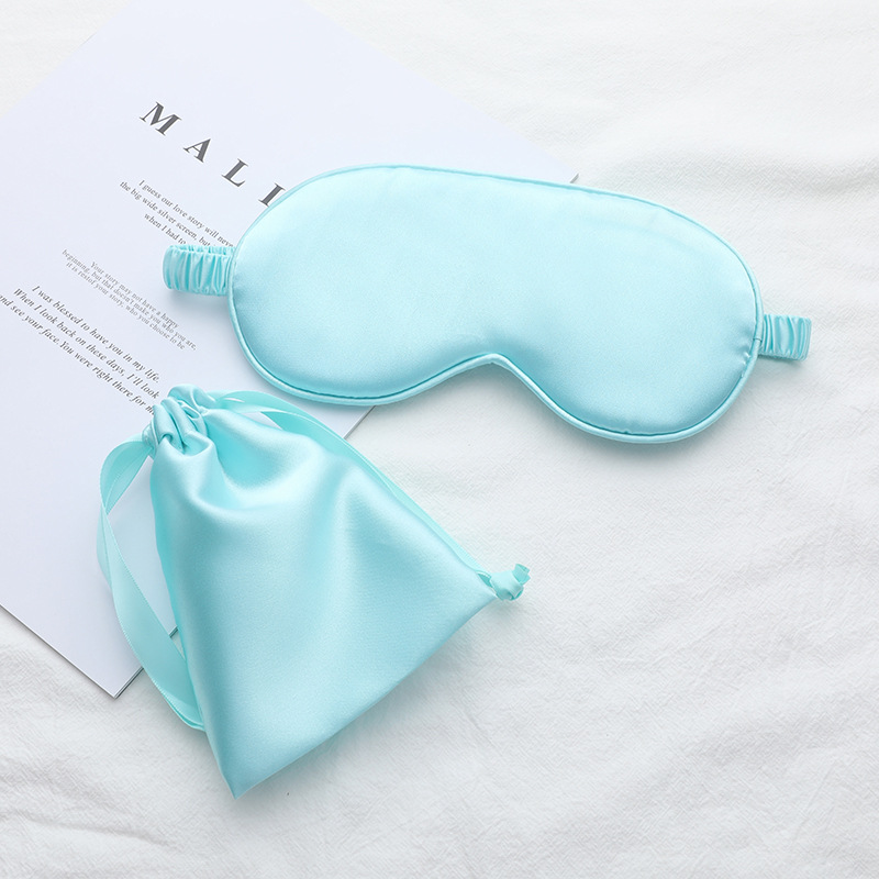 Two piece Set Storage Artificial Silk Eye Mask Fresh Green - Shop at LoveMi