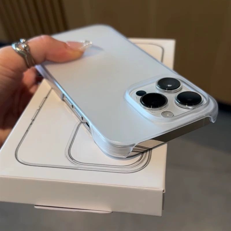 Half-wrap Borderless Skin-feel Transparent Phone Case